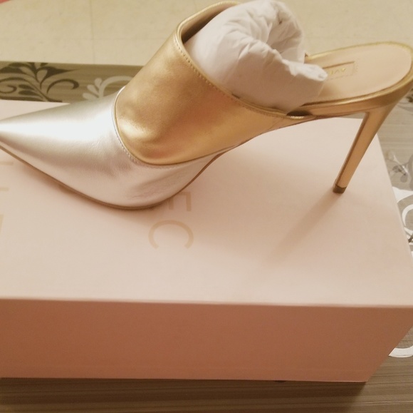 AVEC LES FILLES JOELLE METALLIC HEEL MULES - Picture 5 of 5